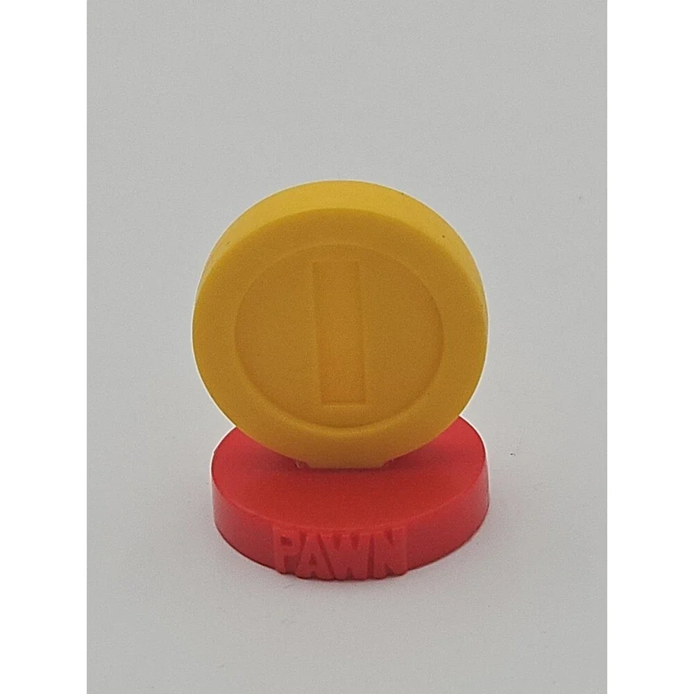 Super Mario Chess Set Piece Replacement Pawn Coin Lot of 7 Nintendo Coins Pawns